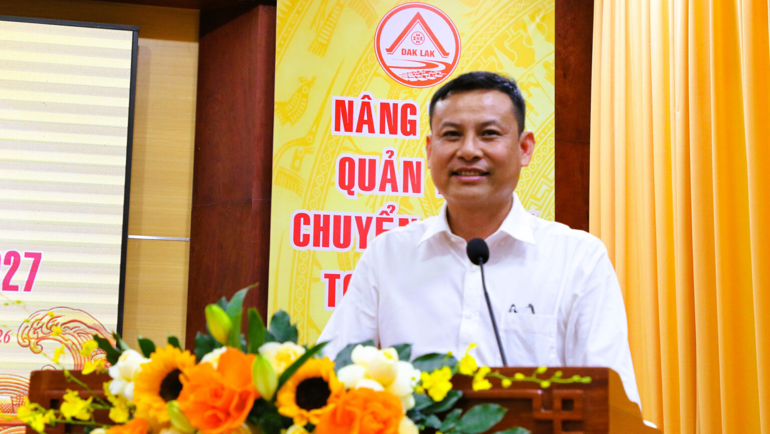 ông Nguyễn Hoàng Chương, Trưởng phòng Quản lý chất lượng - Công nghệ thông tin phát biểu. (Ảnh: Thành Tâm) a-chuong.jpg