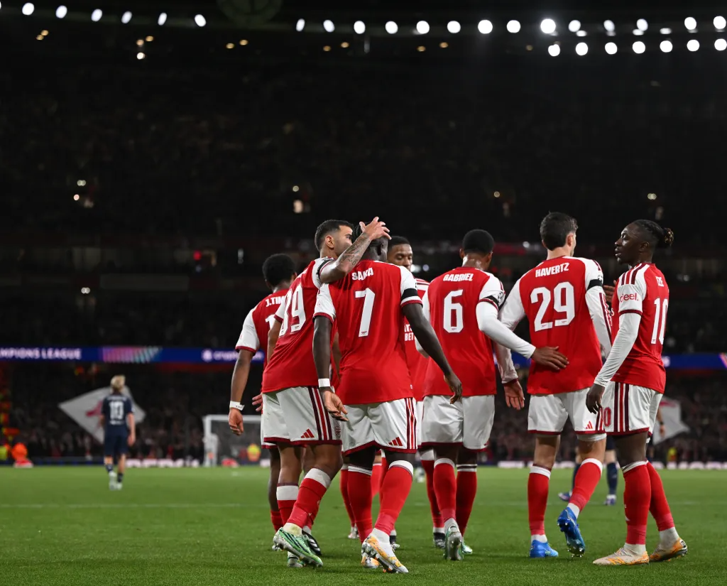 Arsenal thắng tưng bừng Lille 3-0 ở vòng phân hạng Champions League. Ảnh: EPA. arsena.png